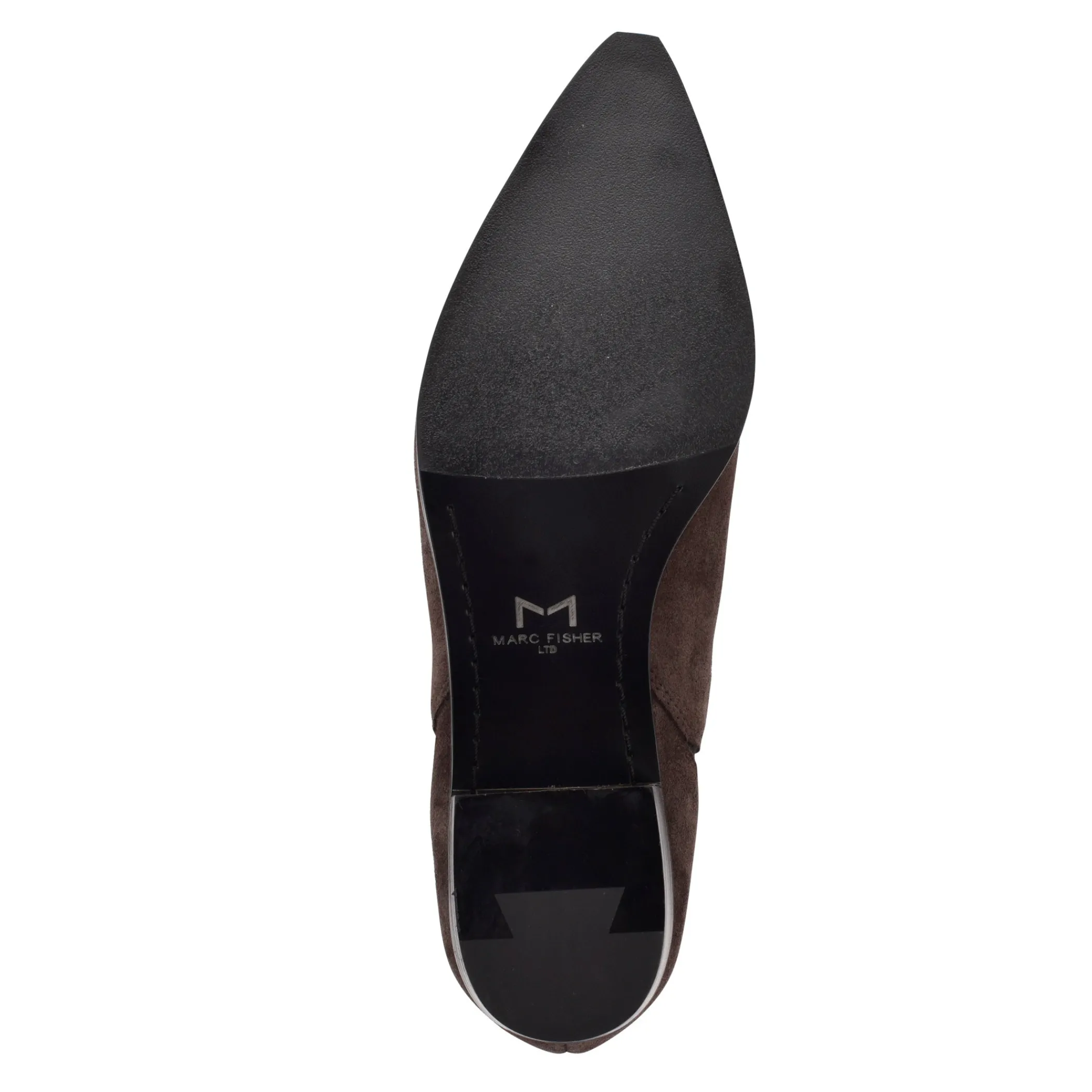 Best Marc Fisher Yale Pointy Toe Chelsea Bootie Dark Brown Suede