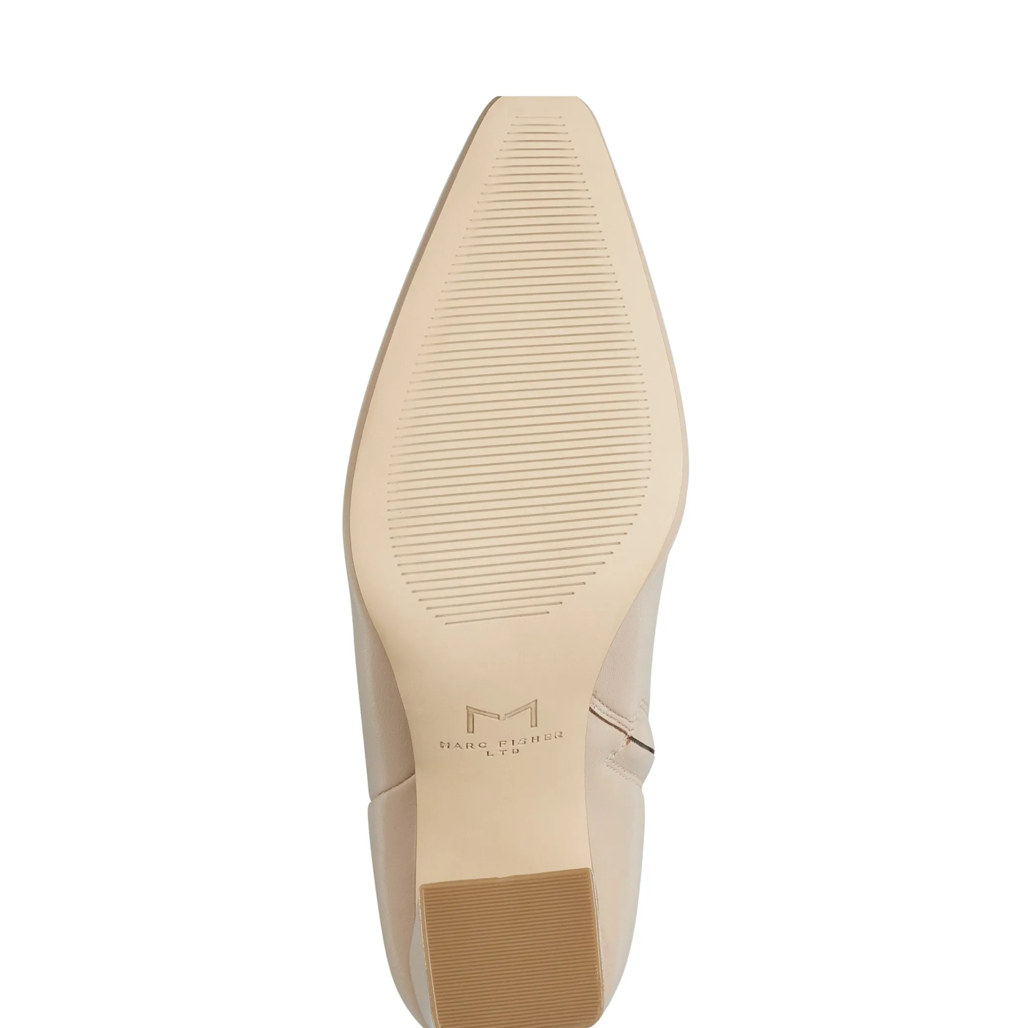 Outlet Marc Fisher Yanara Heeled Bootie Natural Leather