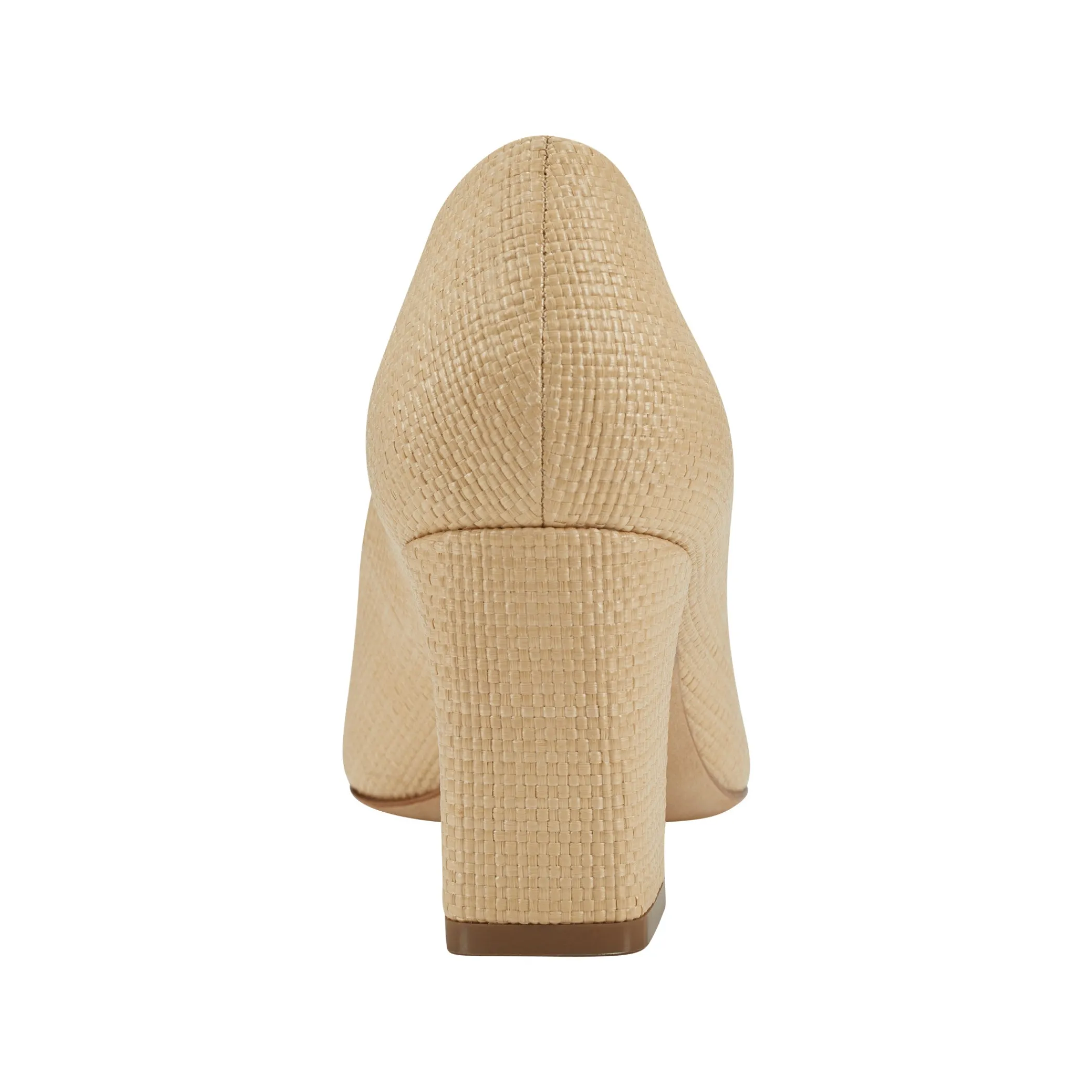 Best Marc Fisher Zala Block Heel Pointy Toe Pump Natural Raffia