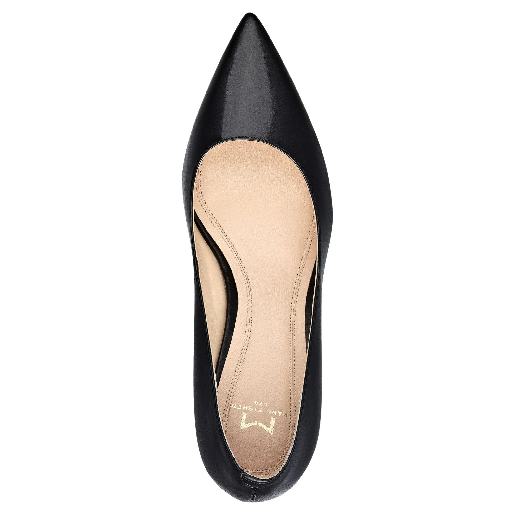 Cheap Marc Fisher Zala Block Heel Pointy Toe Pump Black Leather