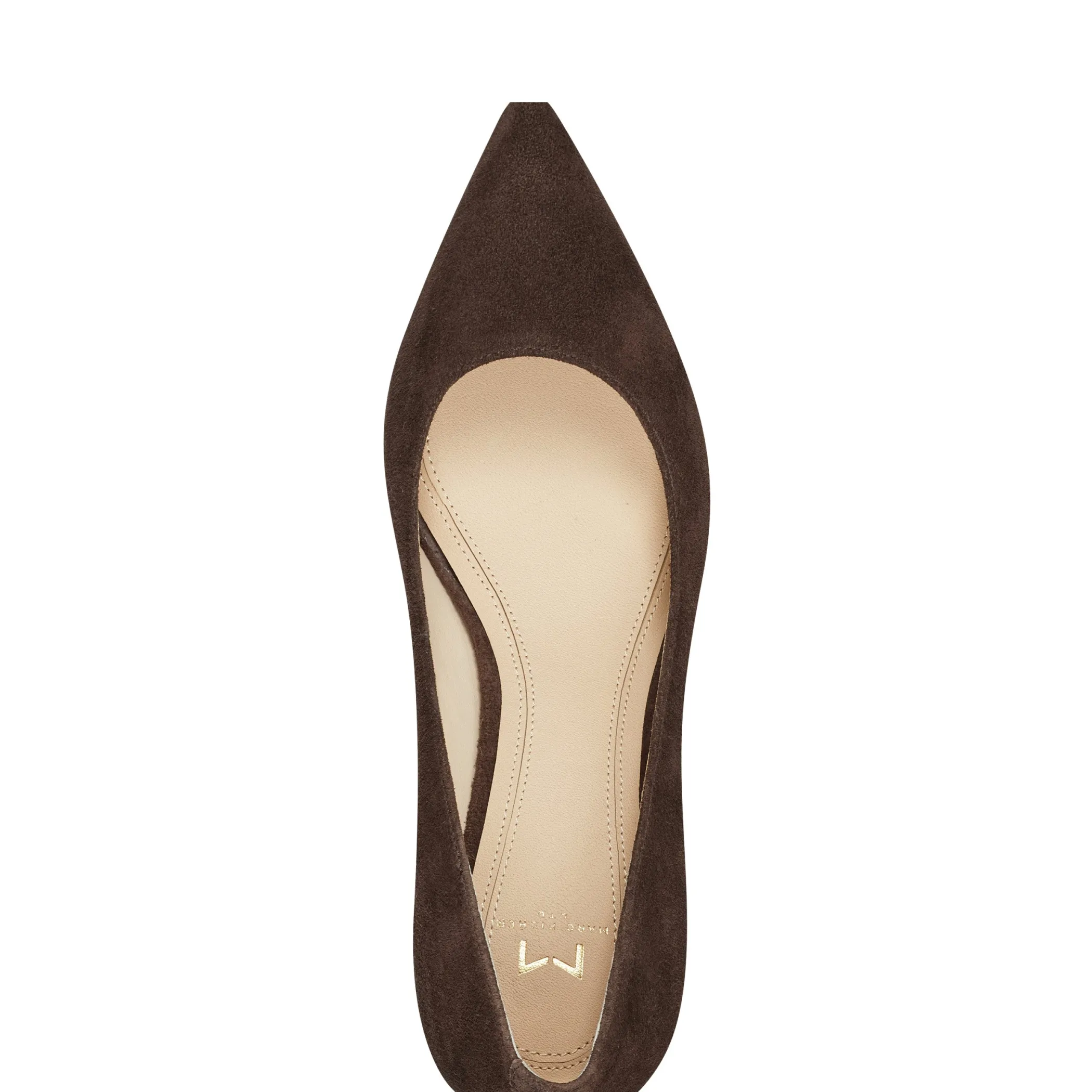 Discount Marc Fisher Zala Block Heel Pointy Toe Pump Dark Brown