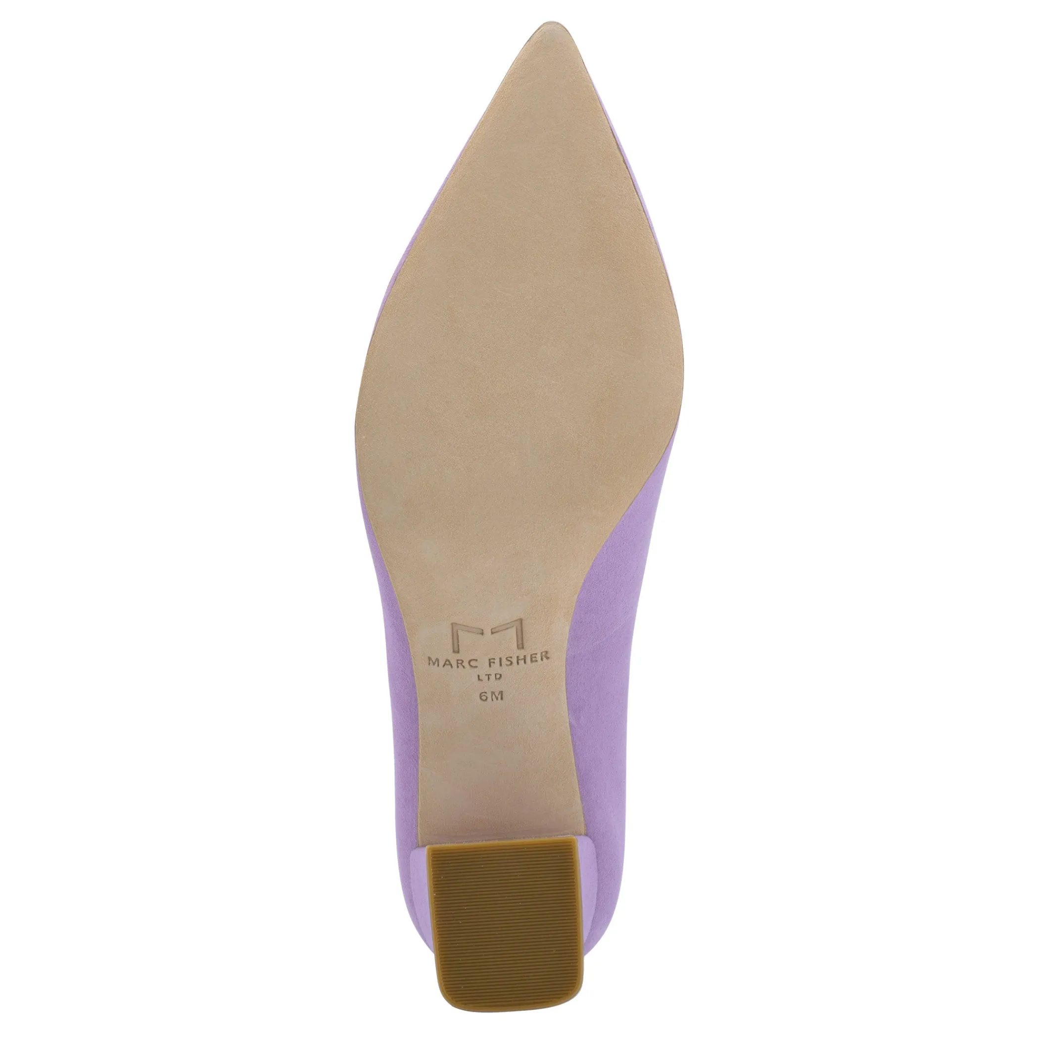 Clearance Marc Fisher Zala Block Heel Pointy Toe Pump Light Purple Suede