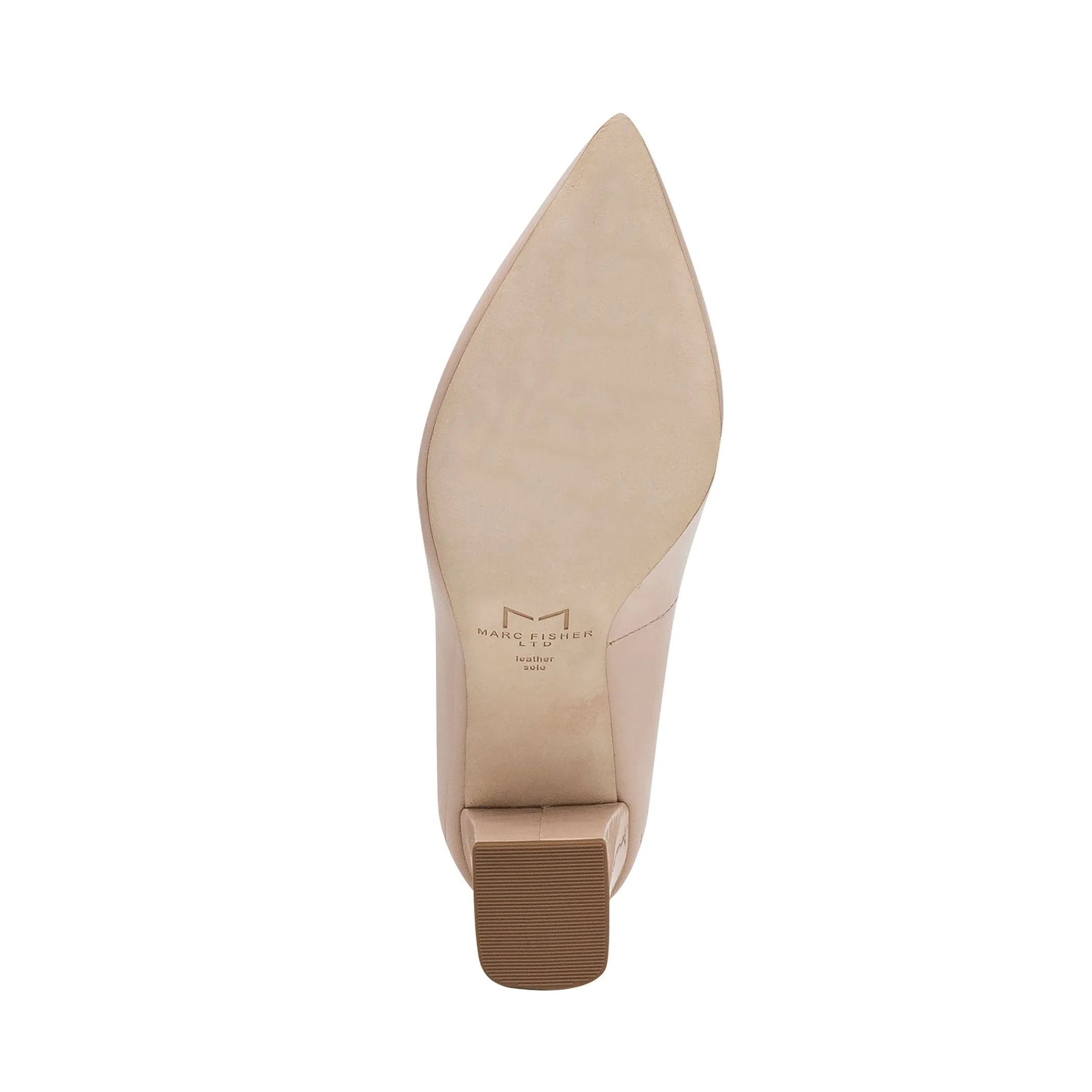 Store Marc Fisher Zala Block Heel Pointy Toe Pump Nude Patent Leather
