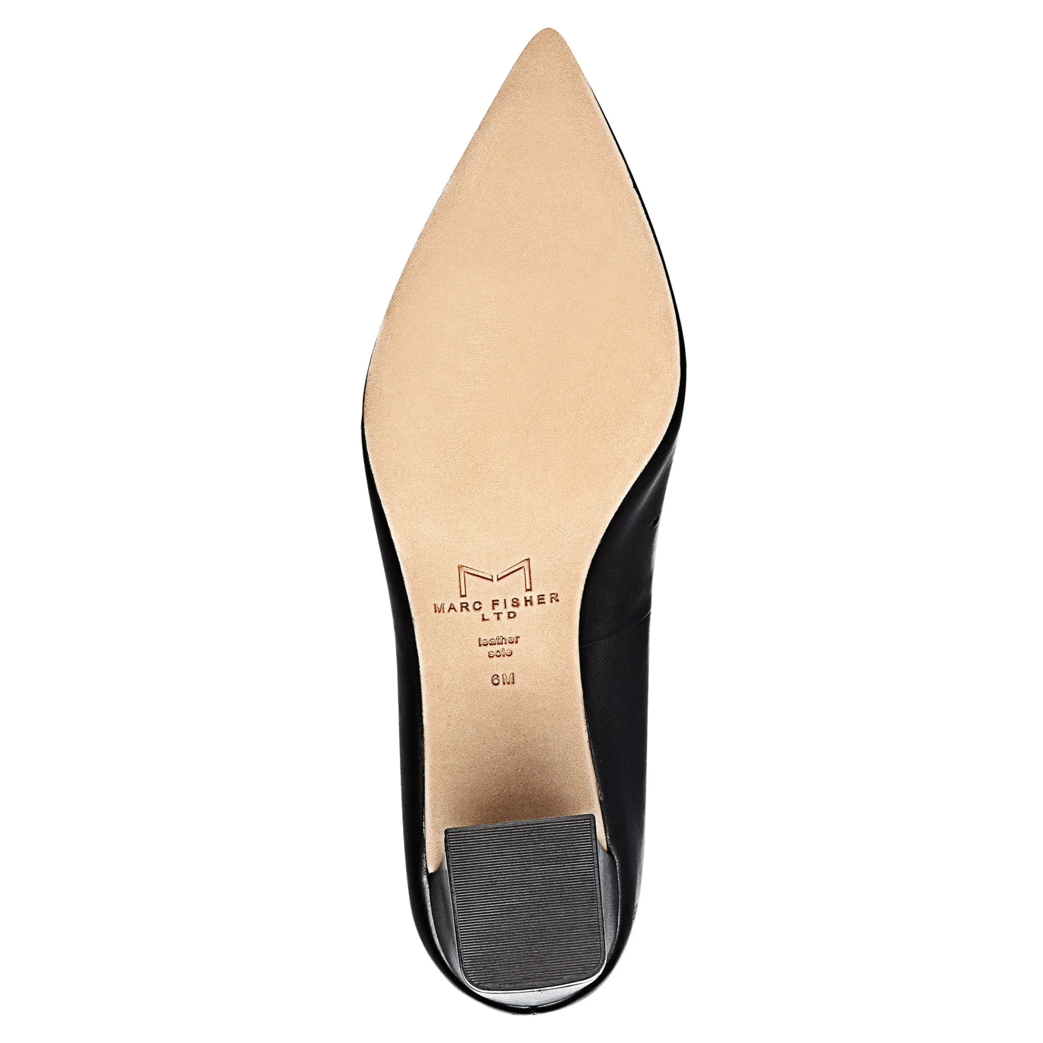 Cheap Marc Fisher Zala Block Heel Pointy Toe Pump Black Leather