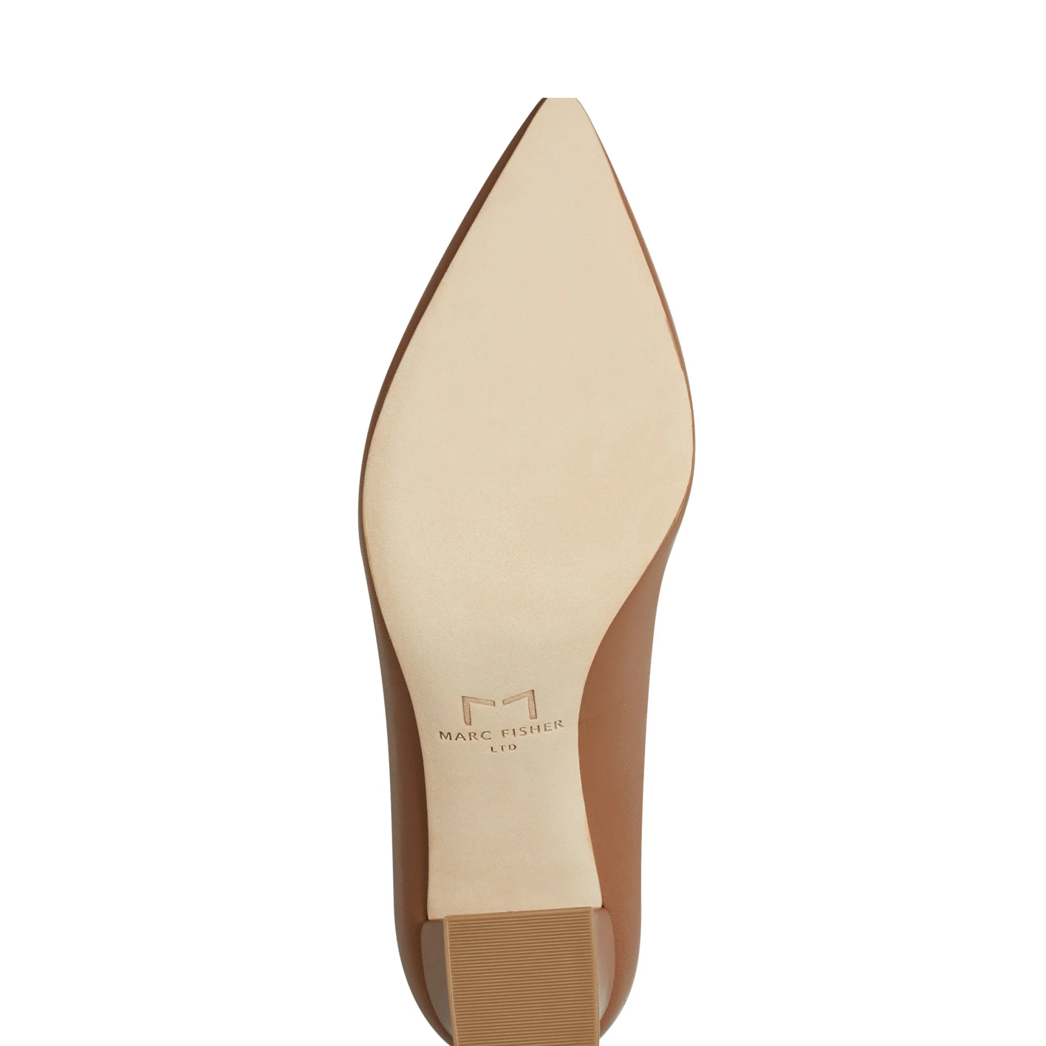 Flash Sale Marc Fisher Zala Block Heel Pointy Toe Pump Dark Natural Leather